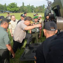 Sinergitas Kodam Udayana dan Polda Bali pada Apel Gelar Pasukan Pengamanan VVIP