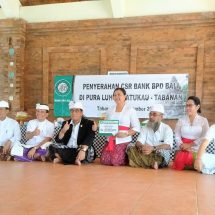 Dukung Karya Agung “Pengurip Gumi” di Pura Batukaru, Bank BPD Bali Serahkan Bantuan Rp100 Juta