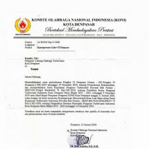 KONI Akui Pengurus Cabor Taekwondo  Denpasar Masa Bhakti 2019-2023