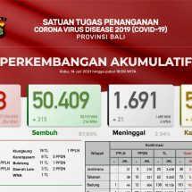 Update Penanggulangan Covid-19 di Bali, Kasus Positif Bertambah 791 dan Sembuh 315 Orang