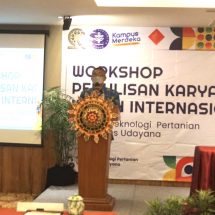 Kerja Sama dengan IPB Bogor, FTP Unud Selenggarakan Workshop Penulisan Karya Ilmiah Internasional Tahun 2021