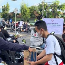​PC KMHDI Denpasar Gandeng OKP Mahasiswa, Komunitas dan Pelajar Gelar Aksi Sosial Peduli Bencana Bali