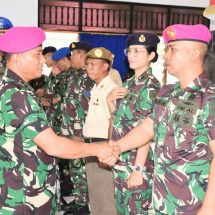 12 Prajurit di Mako Lanal Denpasar Naik Pangkat