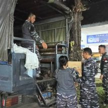 Lanal Denpasar Kirim Bantuan Korban Gempa Karangasem