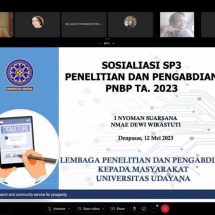LPPM Universitas Udayana Gelar Sosialisasi SP3 bagi Peneliti Pemenang Hibah PNBP 2023
